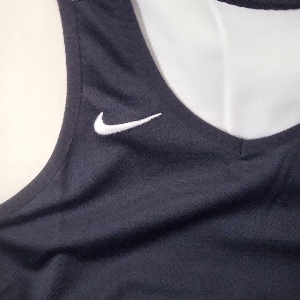 Nike Women's Black and White Athletic Tank Top - Picture 2 of 6